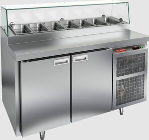 Стол холодильный HiCold PZ1-11/GN стекло