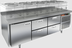 Стол холодильный HiCold GN 122/TN LT