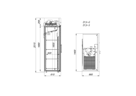 Шкаф холодильный Arkto V1.0-SLD