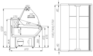 Витрина холодильная Carboma G95 SV 1,5-1 (ВХСр-1,5 Полюс)