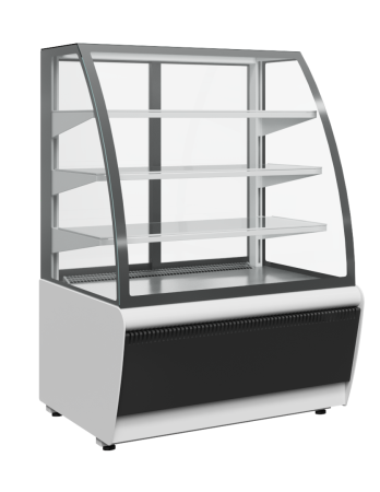 Витрина кондитерская Carboma K70 VV 0,9-1 STANDARD 9006-9005 (ВХСв-0,9д Люкс ТЕХНО)