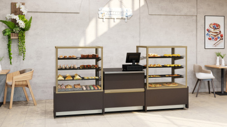 Витрина нейтральная Carboma KC70 N 0,6-1 LIGHT 0102-0109 (0,6 Cube)